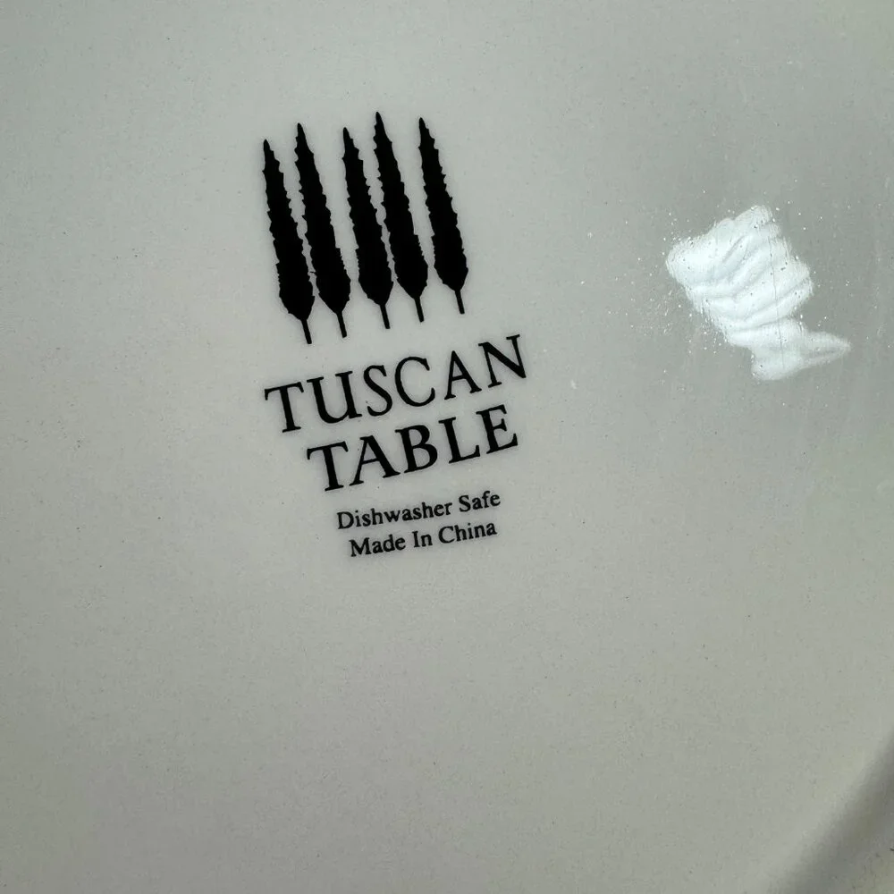 Tuscan Table Italian Dinner Plate 11" Ceramic Red Yellow Light Blue Black Bold - Picture 4 of 9